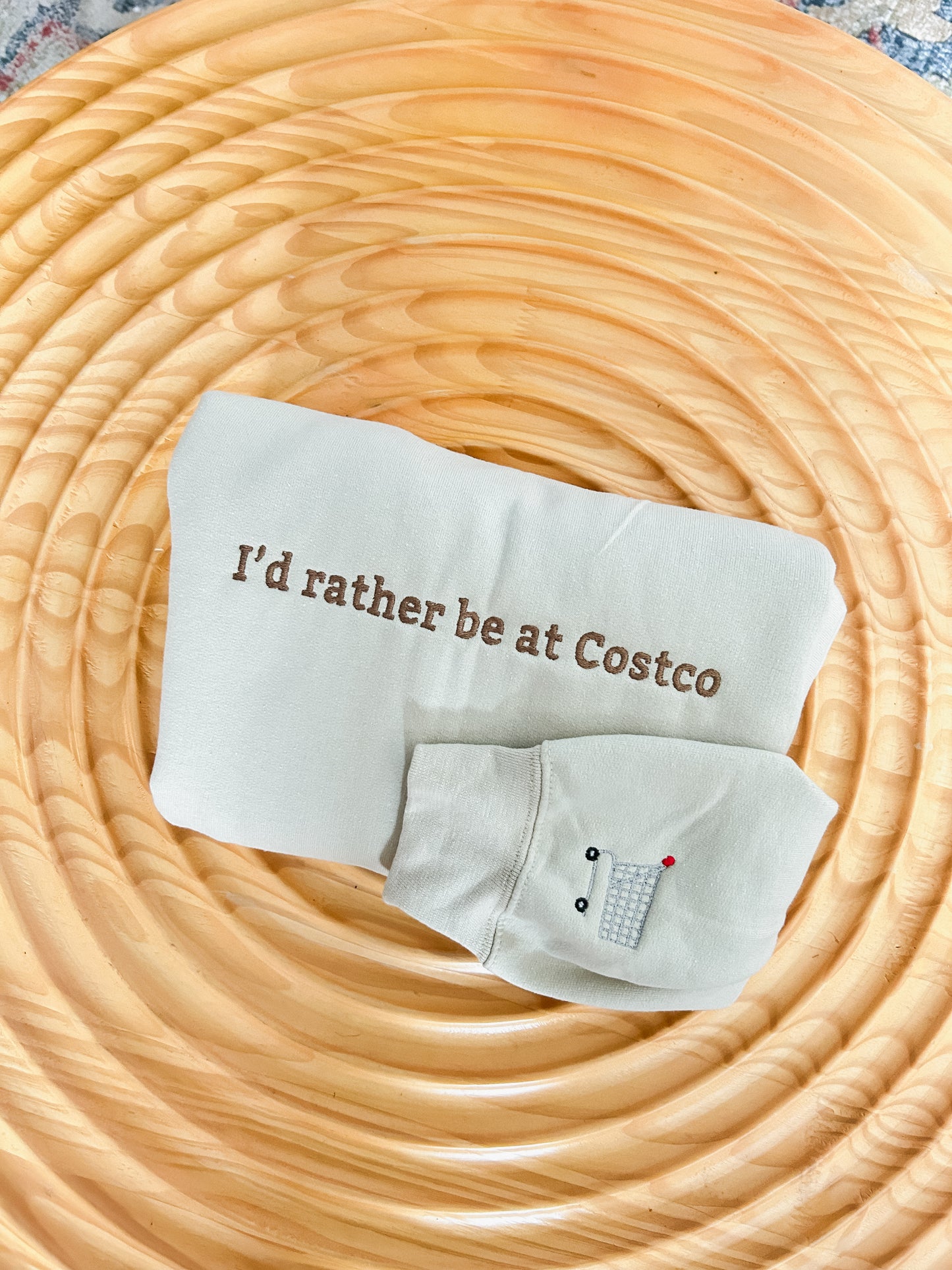 Embroidered I'd Rather Be At Costco Sweatshirt | Funny Gifts for Costco Lovers