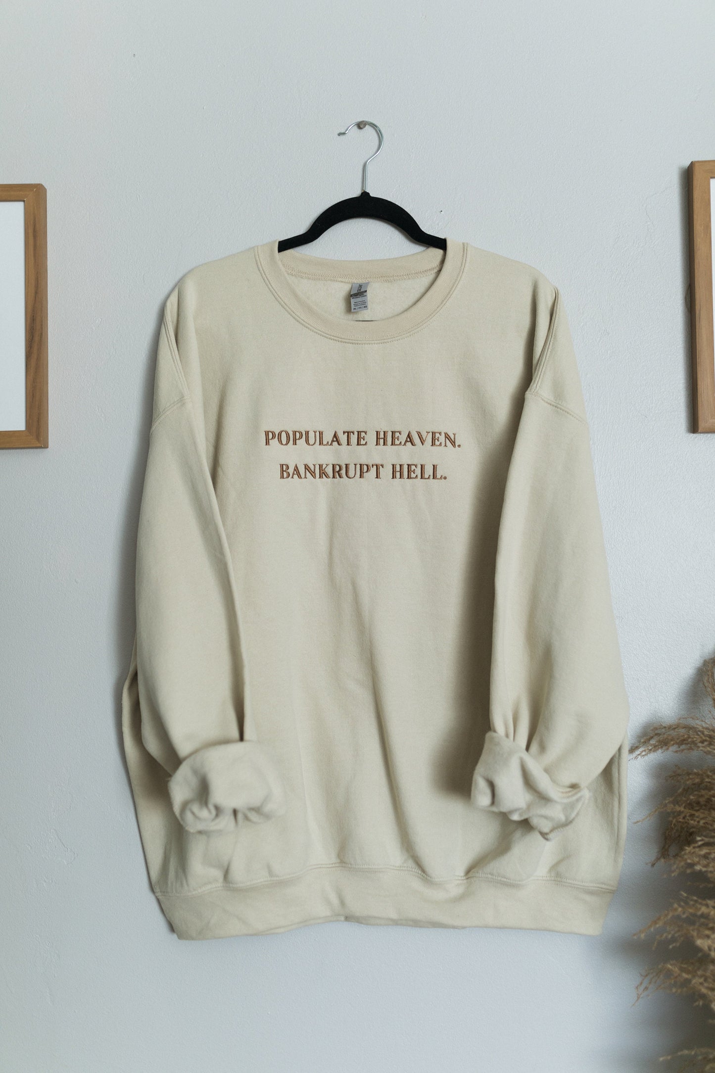 Embroidered Populate Heaven Sweatshirt | Christian Apparel | Gifts For Christians