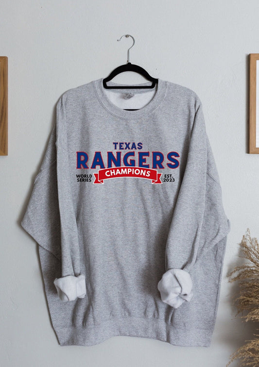 Embroidered Texas Rangers World Series Champions Sweatshirt