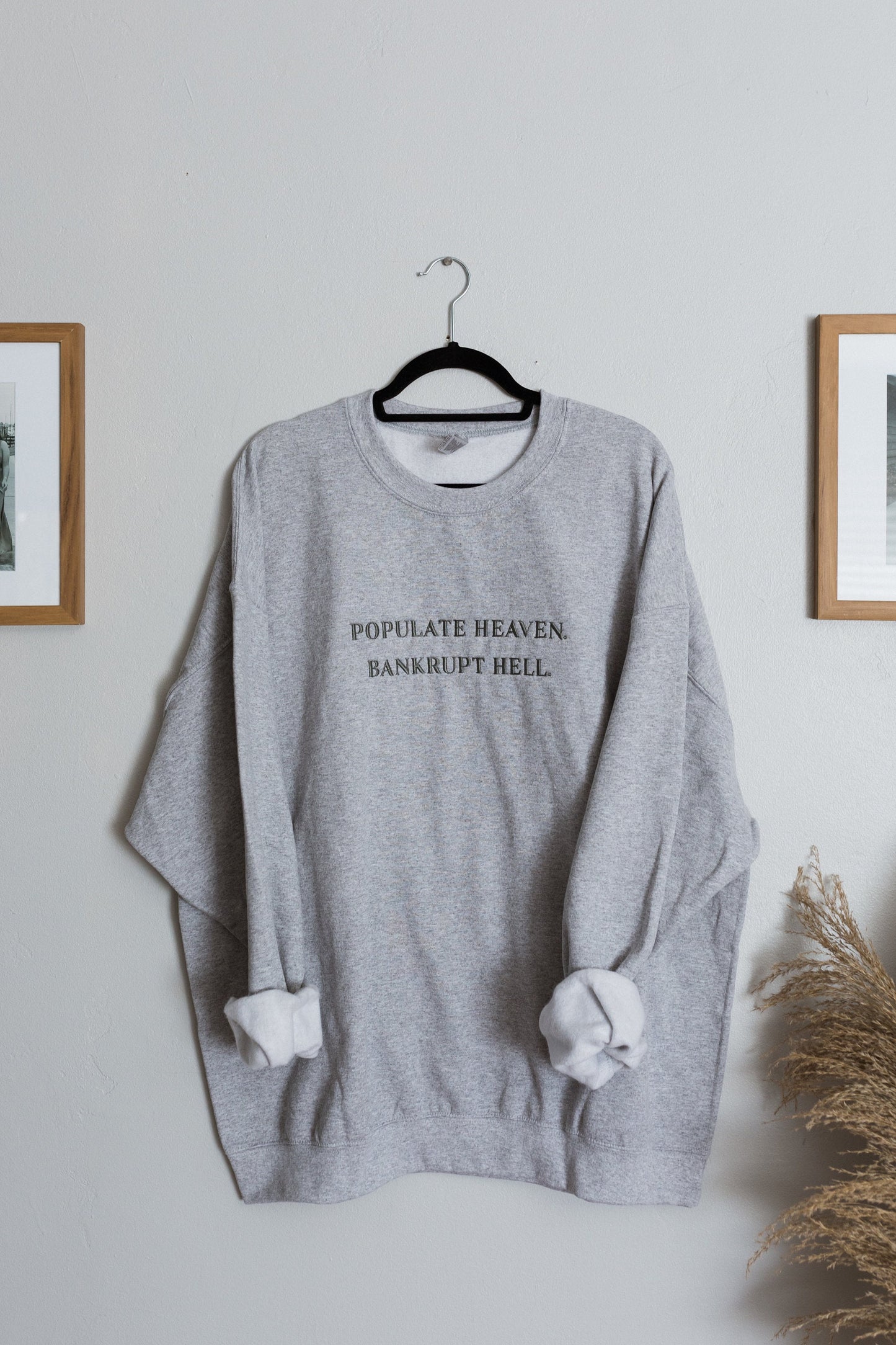 Embroidered Populate Heaven Sweatshirt | Christian Apparel | Gifts For Christians